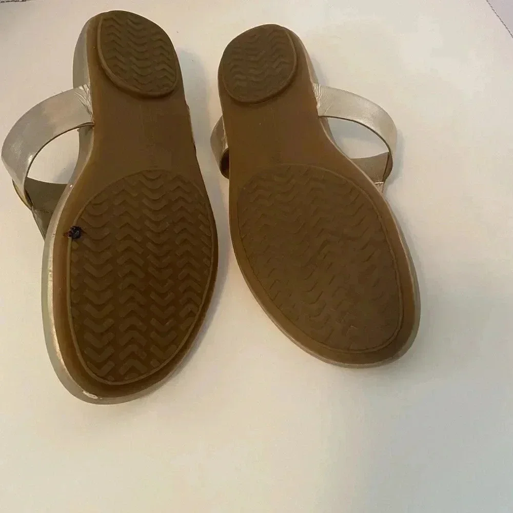 Apostrophe gold, animal print, with glitter sandals. Size 10 - Picture 6 of 6